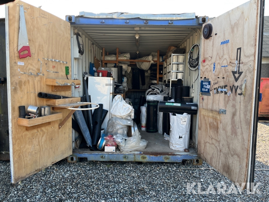 معدات البناء Container og Stort blandet lot - Logster - 20 fods container medfølger: صورة 1