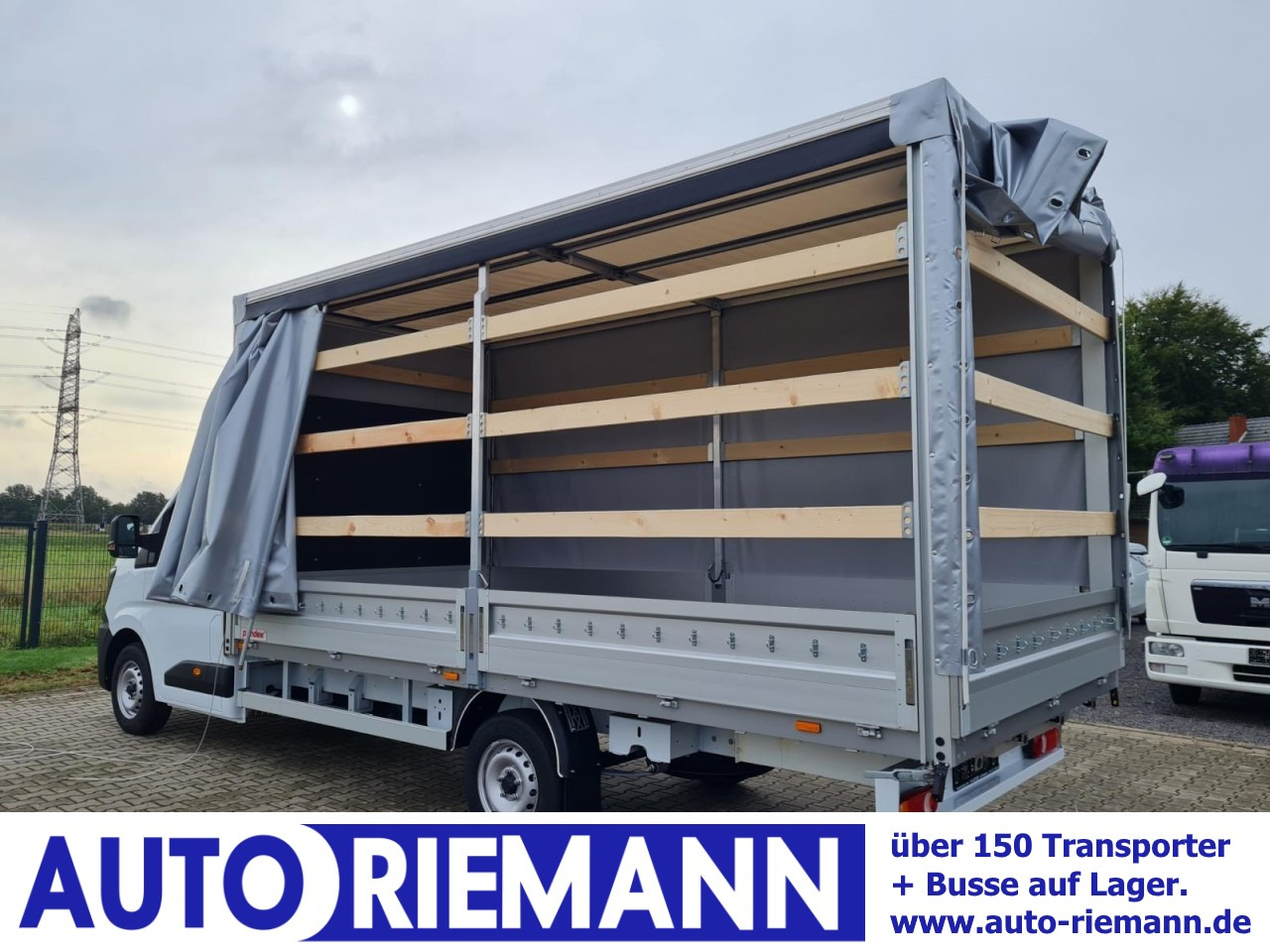 Renault Master Pritsche Schiebe Plane 10 Pal. LUFTFEDERUNG - شاحنة ستارة جانبية: صورة 1 Renault Master Pritsche Schiebe Plane 10 Pal. LUFTFEDERUNG - شاحنة ستارة جانبية: صورة 1