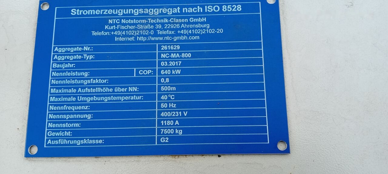 MAN Agregat Prądotwórczy Generator Stamford MAN DIESEL 640 kw 800 - مجموعة المولدات: صورة 3 MAN Agregat Prądotwórczy Generator Stamford MAN DIESEL 640 kw 800 - مجموعة المولدات: صورة 3