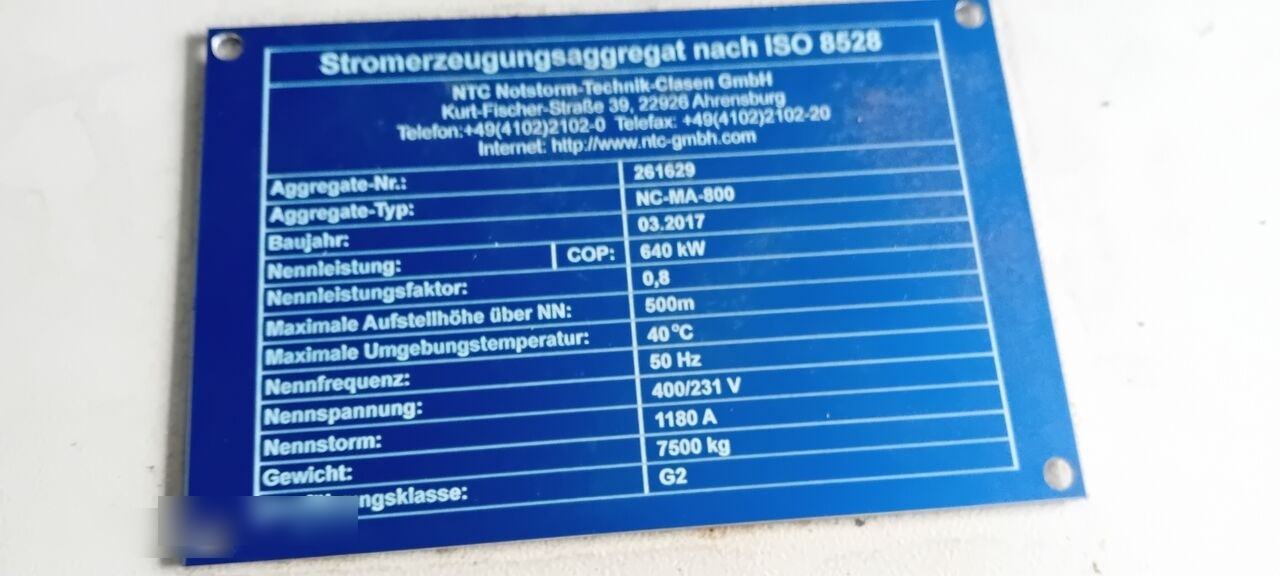 MAN Agregat Prądotwórczy Generator Stamford MAN DIESEL 640 kw 800 - مجموعة المولدات: صورة 1 MAN Agregat Prądotwórczy Generator Stamford MAN DIESEL 640 kw 800 - مجموعة المولدات: صورة 1