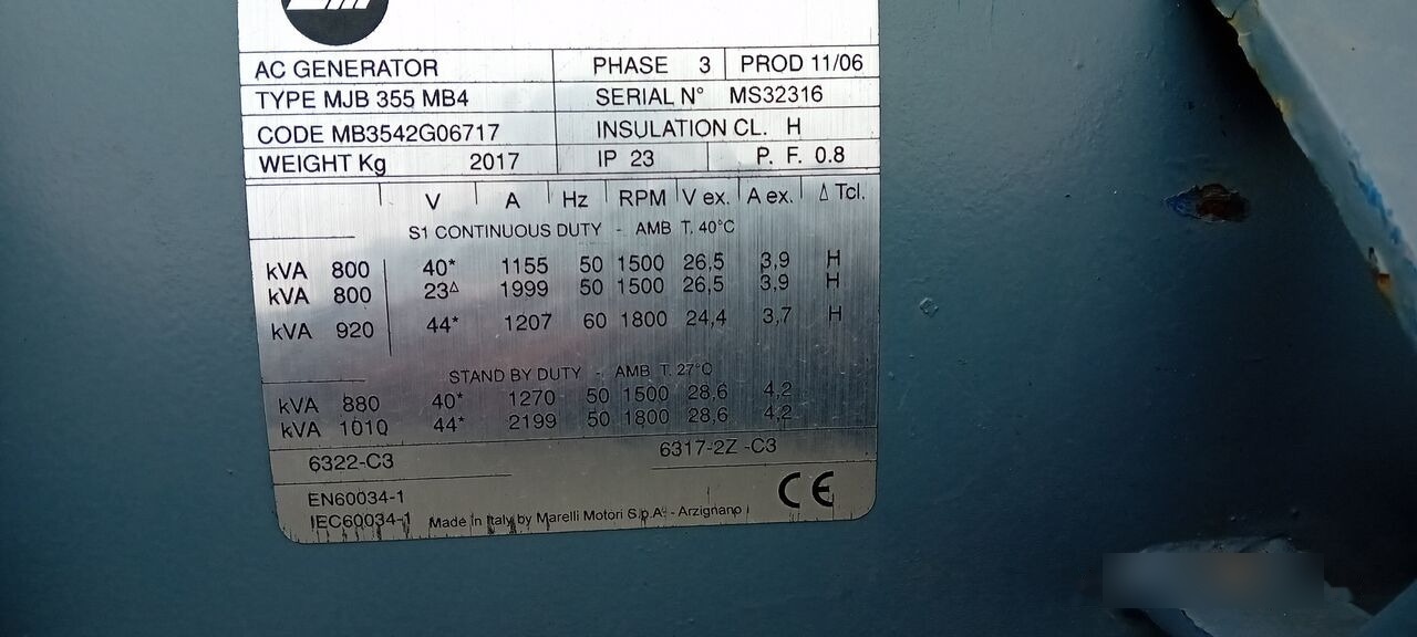 MAN Agregat Prądotwórczy Generator Stamford MAN DIESEL 640 kw 800 - مجموعة المولدات: صورة 5 MAN Agregat Prądotwórczy Generator Stamford MAN DIESEL 640 kw 800 - مجموعة المولدات: صورة 5