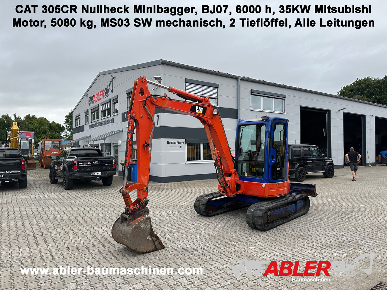 Caterpillar 305 CR Nullheck Minibagger MS03 - حفارة مُصَّغرة: صورة 1 Caterpillar 305 CR Nullheck Minibagger MS03 - حفارة مُصَّغرة: صورة 1