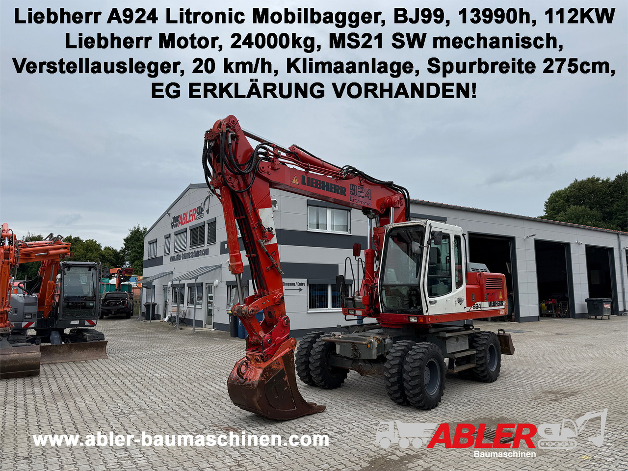 Liebherr A924 Litronic Mobilbagger MS21 + Klima - حفارة: صورة 1 Liebherr A924 Litronic Mobilbagger MS21 + Klima - حفارة: صورة 1