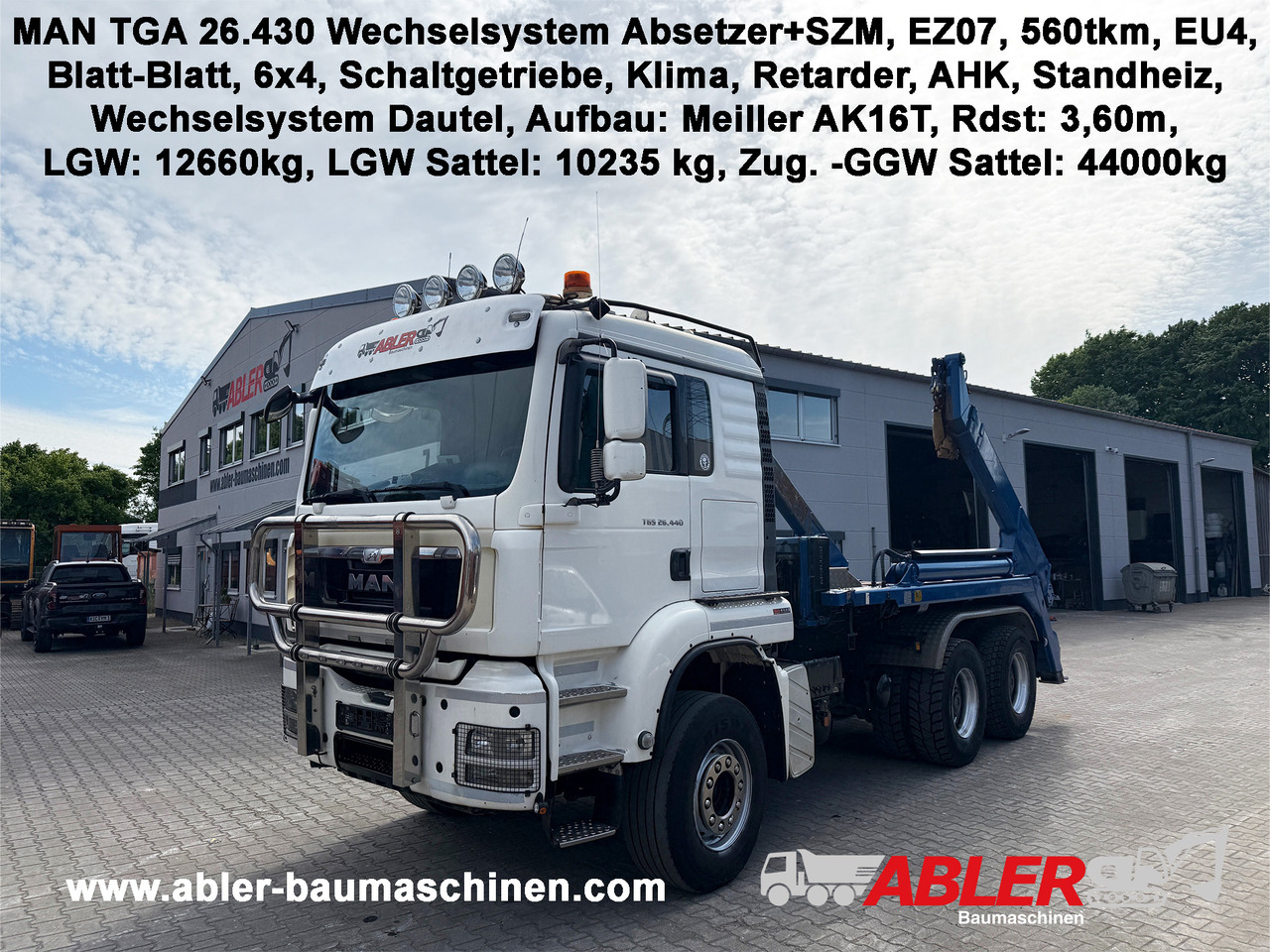 MAN TGS 26.440 WECHSELSYSTEM Absetzer+SZM - شاحنة نقل المخلفات: صورة 1 MAN TGS 26.440 WECHSELSYSTEM Absetzer+SZM - شاحنة نقل المخلفات: صورة 1