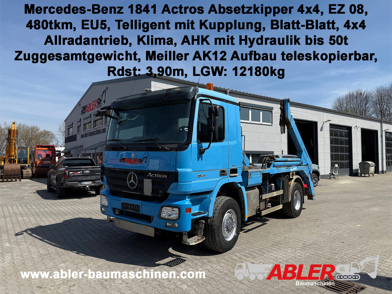 Mercedes-Benz 1841 Actros MP2 Absetzkipper 4x4 Allrad Klima - شاحنة نقل المخلفات: صورة 1 Mercedes-Benz 1841 Actros MP2 Absetzkipper 4x4 Allrad Klima - شاحنة نقل المخلفات: صورة 1