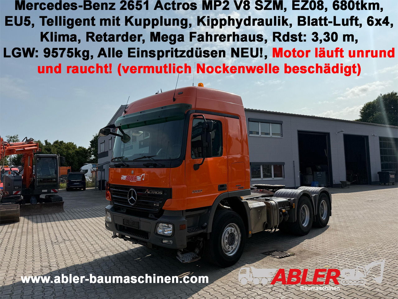 Mercedes-Benz 2651 Actros MP2 V8 SZM Telligent Retarder - وحدة جر: صورة 1 Mercedes-Benz 2651 Actros MP2 V8 SZM Telligent Retarder - وحدة جر: صورة 1