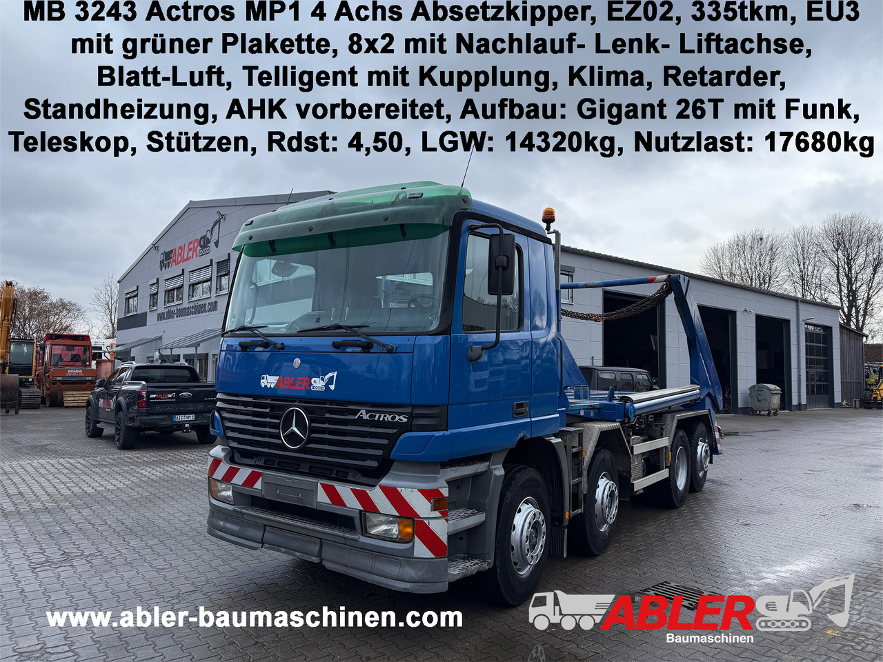 Mercedes-Benz 3243 Actros MP1 4-Achs Absetzkipper - شاحنة نقل المخلفات: صورة 1 Mercedes-Benz 3243 Actros MP1 4-Achs Absetzkipper - شاحنة نقل المخلفات: صورة 1