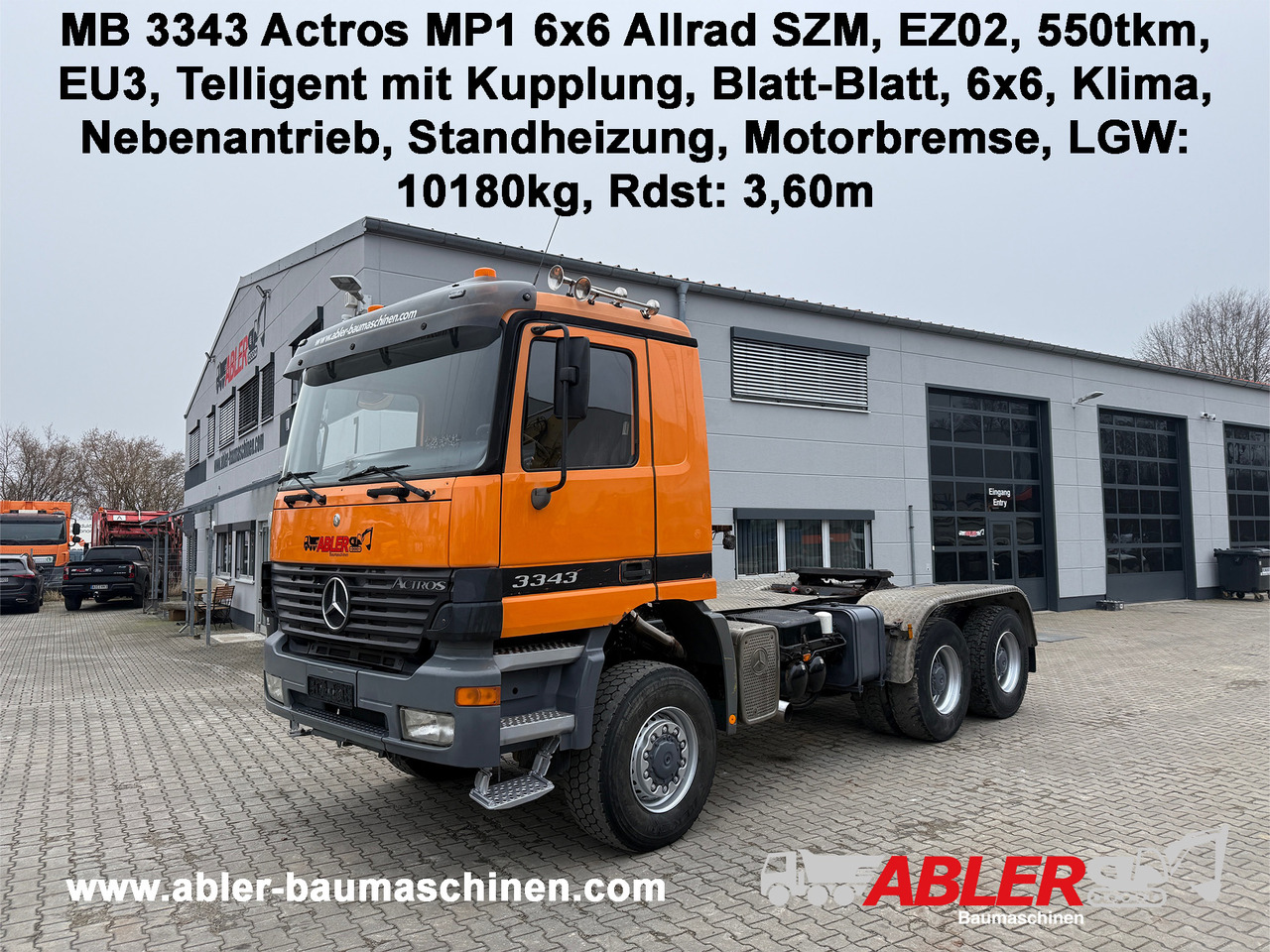 Mercedes-Benz 3343 Actros MP1 SZM 6x6 Klima - وحدة جر: صورة 1 Mercedes-Benz 3343 Actros MP1 SZM 6x6 Klima - وحدة جر: صورة 1