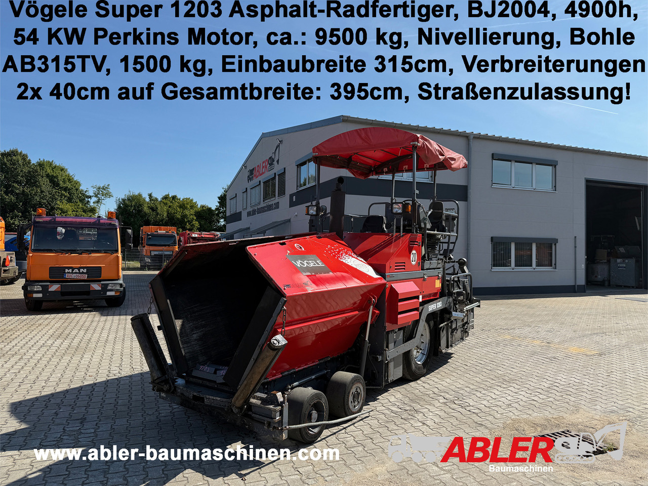 Vögele Super 1203 Asphalt-Radfertiger - مدادة الأسفلت: صورة 1 Vögele Super 1203 Asphalt-Radfertiger - مدادة الأسفلت: صورة 1