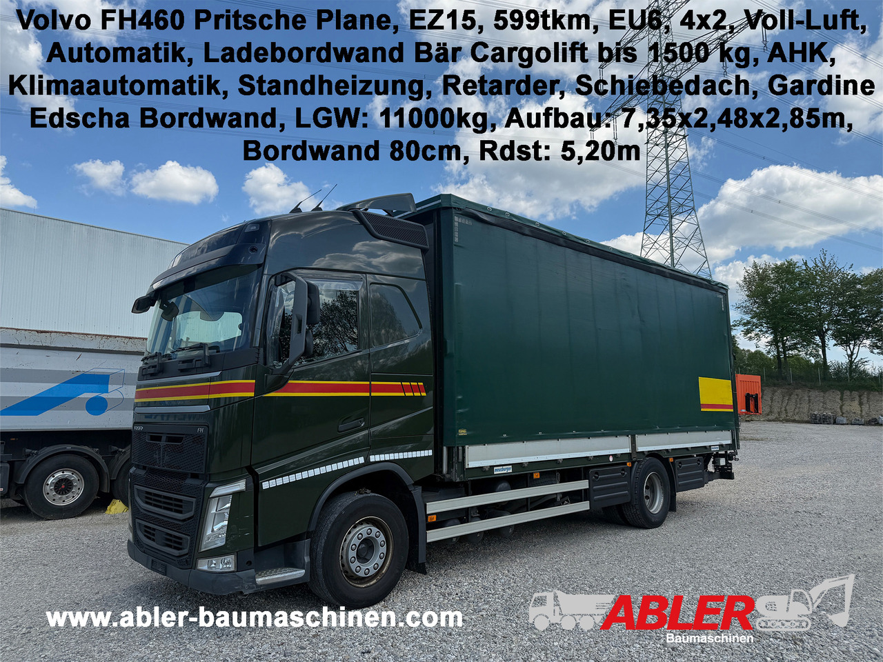 Volvo FH460 Pritsche Plane LBW Klima Retarder - شاحنة ستارة: صورة 1 Volvo FH460 Pritsche Plane LBW Klima Retarder - شاحنة ستارة: صورة 1
