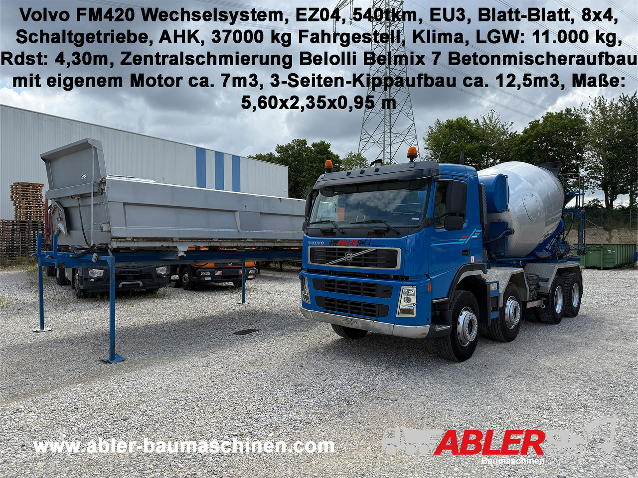 Volvo FM420 Wechselsystem Kipper Betonmischer - شاحنة خلاطة خرسانة: صورة 1 Volvo FM420 Wechselsystem Kipper Betonmischer - شاحنة خلاطة خرسانة: صورة 1