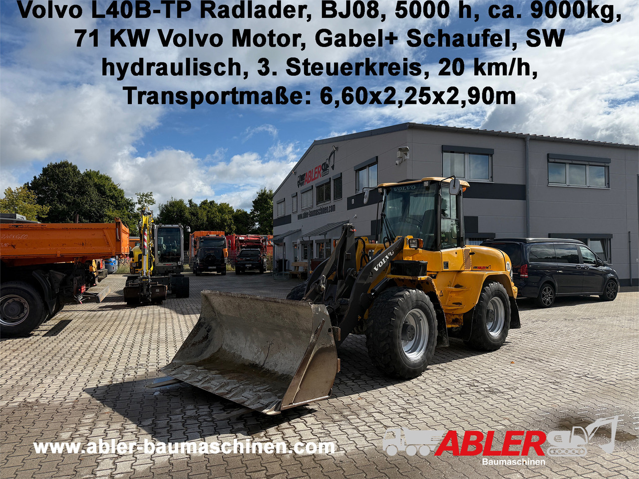اللودر بعجل Volvo L40 B-TP Radlader Gabel Schaufel SW: صورة 1