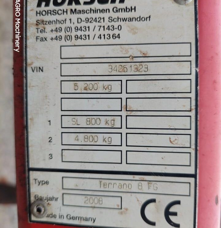 زحافة Horsch Terrano 8 FG: صورة 15 زحافة Horsch Terrano 8 FG: صورة 15
