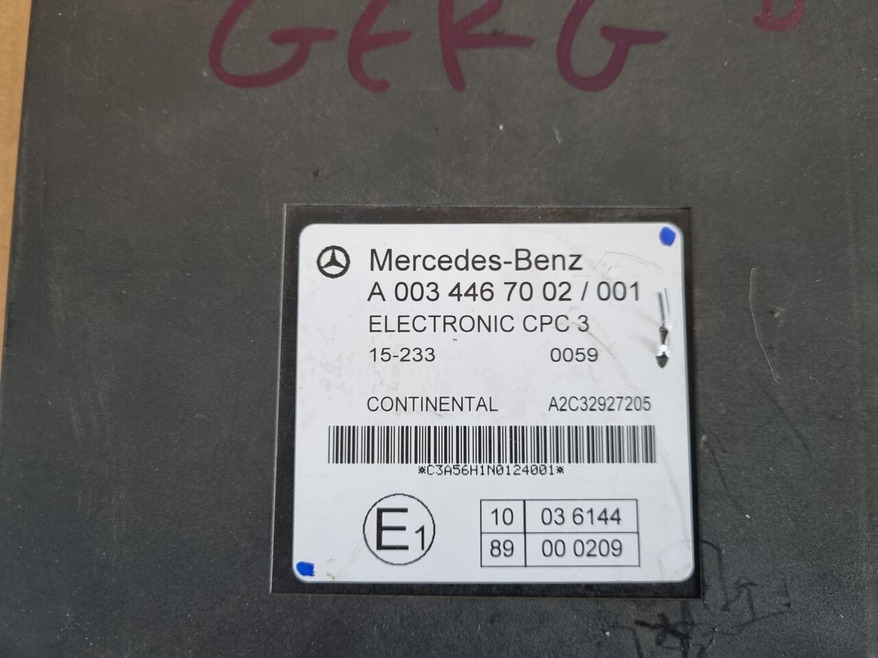 Continental ELECTRONIC CPC 3 A 0044465602   Mercedes-Benz ACTROS MP4 EURO 6 - وحدة تحكم الكتروني - شاحنة: صورة 2 Continental ELECTRONIC CPC 3 A 0044465602   Mercedes-Benz ACTROS MP4 EURO 6 - وحدة تحكم الكتروني - شاحنة: صورة 2