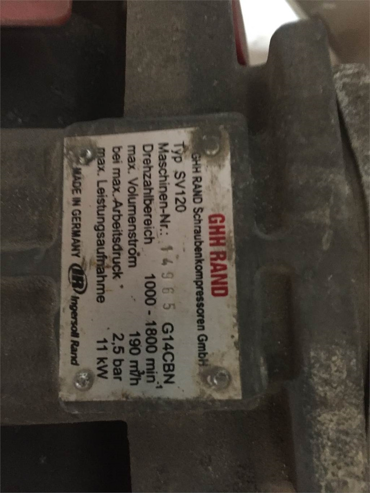 GHH RAND SV120 kompressor - كابح هوائي: صورة 5 GHH RAND SV120 kompressor - كابح هوائي: صورة 5