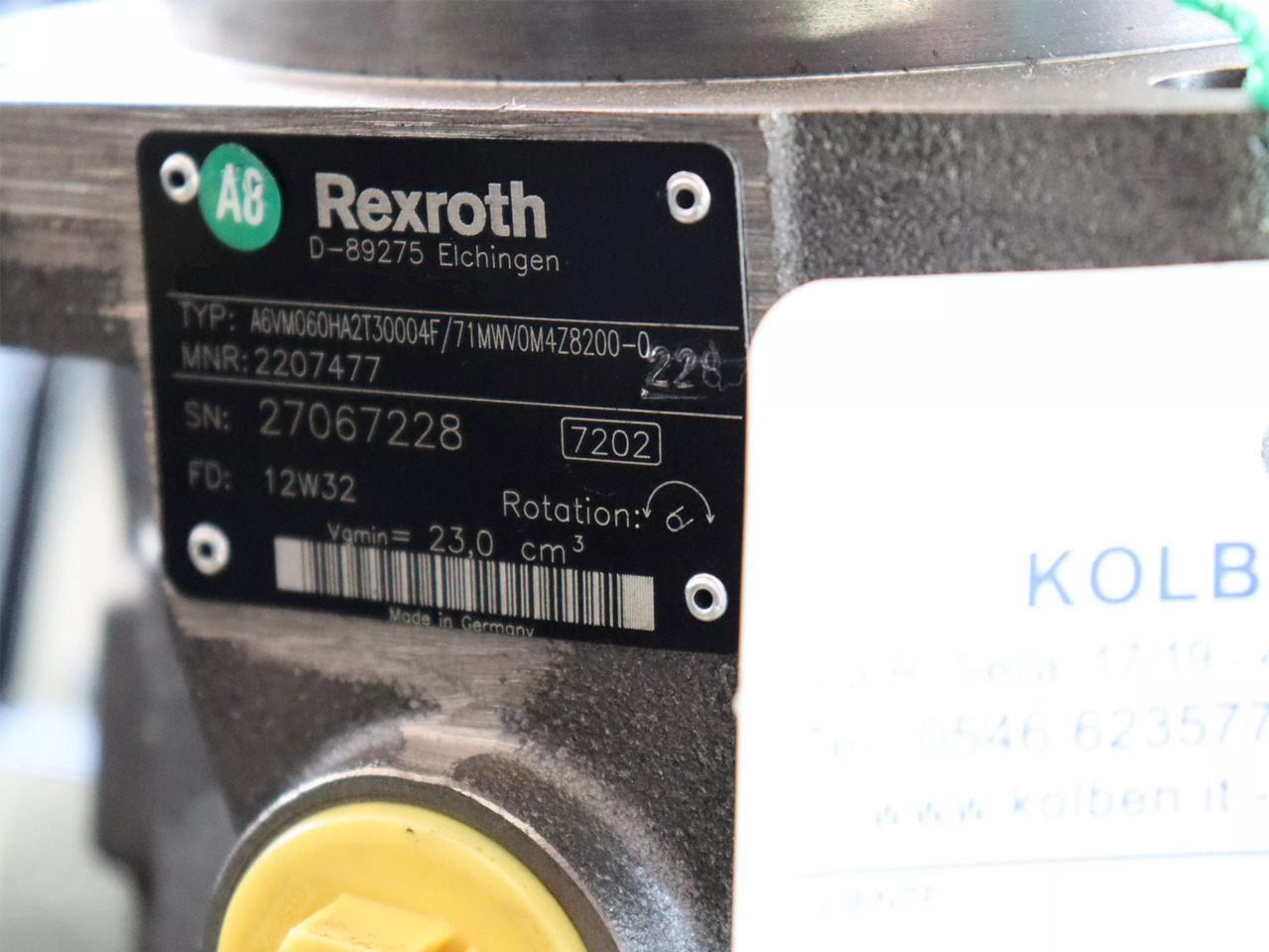 REXROTH A6VM060HA2T30004F/71MWV0M4Z8200-0 - محرك هيدروليكي - آلات البناء: صورة 4 REXROTH A6VM060HA2T30004F/71MWV0M4Z8200-0 - محرك هيدروليكي - آلات البناء: صورة 4