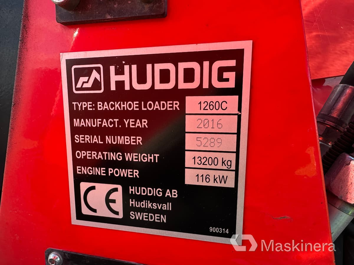جرافة حفار Traktorgrävare Hudding 1260C med Waldung dumpervagn: صورة 39