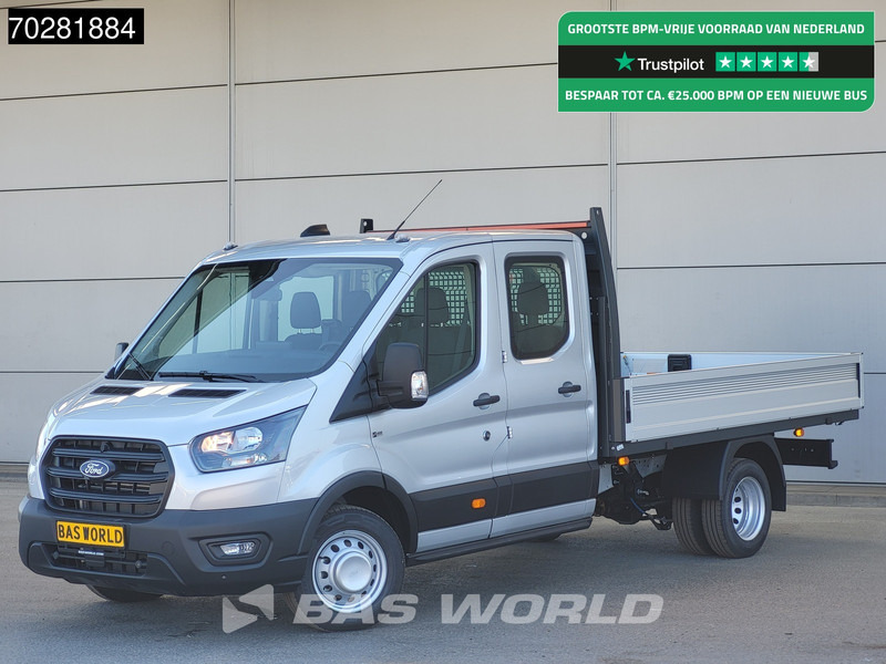 Ford Transit 170pk Automaat Dubbel Cabine 3500kg Trekhaak Open Laadbak Pritsche SYNC4 scherm CarPlay Camera Airco Trekhaak Cruise control - شاحنة مفتوحة: صورة 1 Ford Transit 170pk Automaat Dubbel Cabine 3500kg Trekhaak Open Laadbak Pritsche SYNC4 scherm CarPlay Camera Airco Trekhaak Cruise control - شاحنة مفتوحة: صورة 1