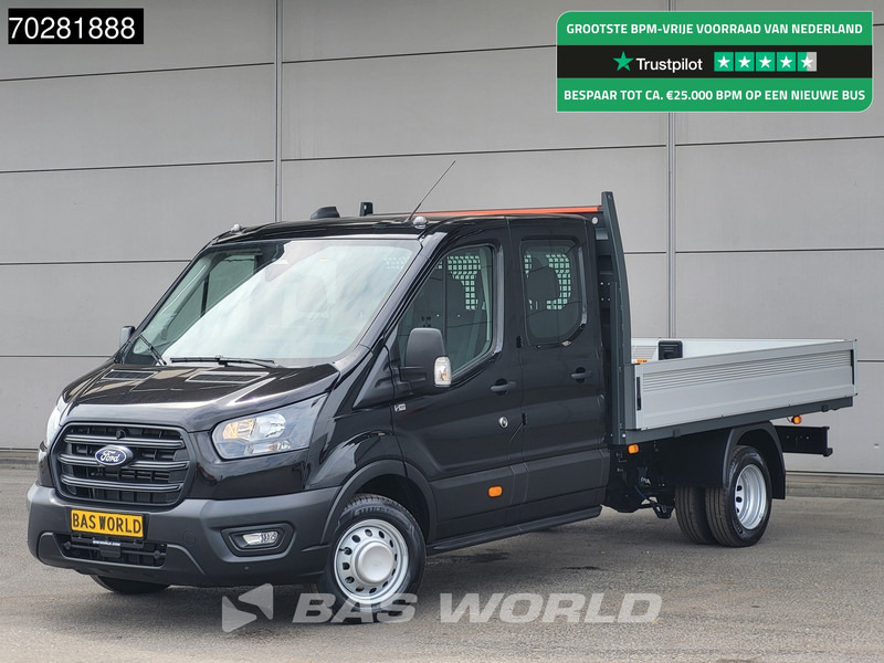 Ford Transit 170pk Automaat Dubbel Cabine 3500kg Trekhaak Open Laadbak Pritsche SYNC4 scherm CarPlay Camera Airco Trekhaak Cruise control - شاحنة مفتوحة: صورة 1 Ford Transit 170pk Automaat Dubbel Cabine 3500kg Trekhaak Open Laadbak Pritsche SYNC4 scherm CarPlay Camera Airco Trekhaak Cruise control - شاحنة مفتوحة: صورة 1