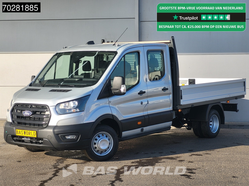 Ford Transit 170pk Automaat Dubbel Cabine 3500kg Trekhaak Open Laadbak Pritsche SYNC4 scherm CarPlay Camera Pickup Airco Trekhaak Cruise cont - شاحنة مفتوحة: صورة 1 Ford Transit 170pk Automaat Dubbel Cabine 3500kg Trekhaak Open Laadbak Pritsche SYNC4 scherm CarPlay Camera Pickup Airco Trekhaak Cruise cont - شاحنة مفتوحة: صورة 1