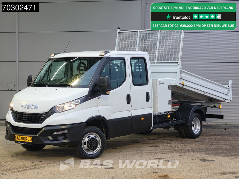Iveco Daily 35C16 3.0L Kipper met Kist Dubbel Cabine Dubbellucht 3,5t Trekhaak 160PK Airco Cruise Euro6 Tipper Benne Kieper Airco Trekhaak C - قلاب صغير: صورة 1 Iveco Daily 35C16 3.0L Kipper met Kist Dubbel Cabine Dubbellucht 3,5t Trekhaak 160PK Airco Cruise Euro6 Tipper Benne Kieper Airco Trekhaak C - قلاب صغير: صورة 1