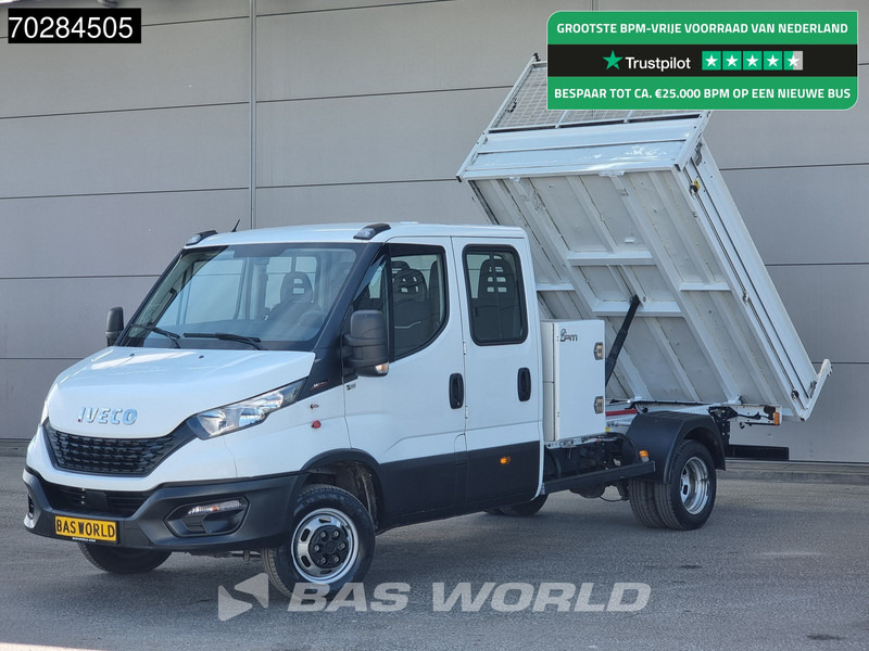Iveco Daily 35C16 3.0L Kipper met Kist Dubbel Cabine Dubbellucht 3,5t Trekhaak Airco Cruise Euro6 Kieper Tipper Benne Airco Dubbel cabine Tr - شاحنة مفتوحة: صورة 1 Iveco Daily 35C16 3.0L Kipper met Kist Dubbel Cabine Dubbellucht 3,5t Trekhaak Airco Cruise Euro6 Kieper Tipper Benne Airco Dubbel cabine Tr - شاحنة مفتوحة: صورة 1