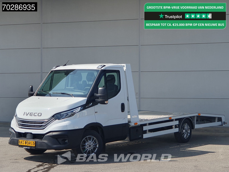 Iveco Daily 35S18 3.0L Autotransporter Automaat 3,5t Trekhaak Navi ACC LED Airco Lier Euro6 Oprijwagen Cartransporter Trekhaak - شاحنة التوصيل: صورة 1 Iveco Daily 35S18 3.0L Autotransporter Automaat 3,5t Trekhaak Navi ACC LED Airco Lier Euro6 Oprijwagen Cartransporter Trekhaak - شاحنة التوصيل: صورة 1