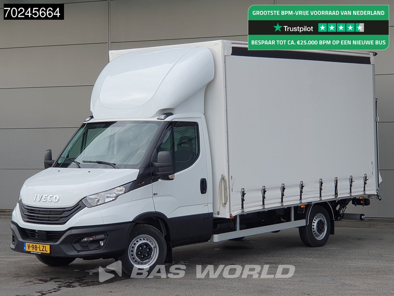 Iveco Daily 35S18 3.0L Laadklep 180PK Schuifzeilen Airco Cruise Bakwagen Euro6 Meubelbak Zeilenwagen Schuifzeil Plane 22m3 Airco Cruise cont - شاحنة ستارة جانبية: صورة 1 Iveco Daily 35S18 3.0L Laadklep 180PK Schuifzeilen Airco Cruise Bakwagen Euro6 Meubelbak Zeilenwagen Schuifzeil Plane 22m3 Airco Cruise cont - شاحنة ستارة جانبية: صورة 1