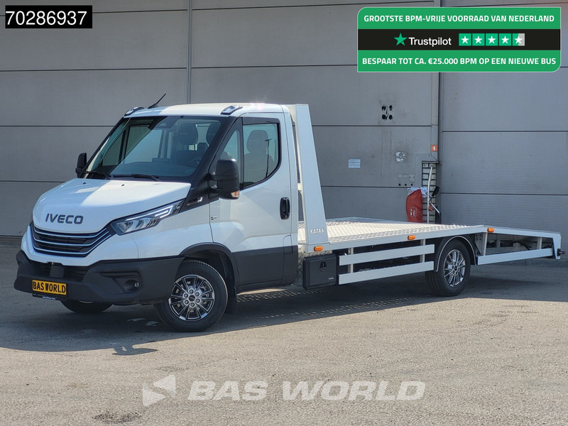 Iveco Daily 35S18 Automaat Autotransporter 3,5t Trekhaak Navi Airco LED ACC Euro6 Oprijwagen Cartransporter Trekhaak - شاحنة التوصيل: صورة 1 Iveco Daily 35S18 Automaat Autotransporter 3,5t Trekhaak Navi Airco LED ACC Euro6 Oprijwagen Cartransporter Trekhaak - شاحنة التوصيل: صورة 1