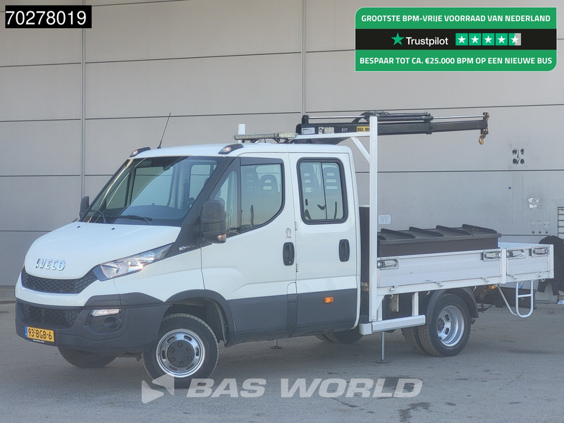 Iveco Daily 50C17 3.0L Automaat DC Open laadbak Kraan Hiab 017T-2 Airco APK 10-2025 Pickup Crane Kraanwagen Pritsche Airco Dubbel cabine - شاحنة مفتوحة: صورة 1 Iveco Daily 50C17 3.0L Automaat DC Open laadbak Kraan Hiab 017T-2 Airco APK 10-2025 Pickup Crane Kraanwagen Pritsche Airco Dubbel cabine - شاحنة مفتوحة: صورة 1