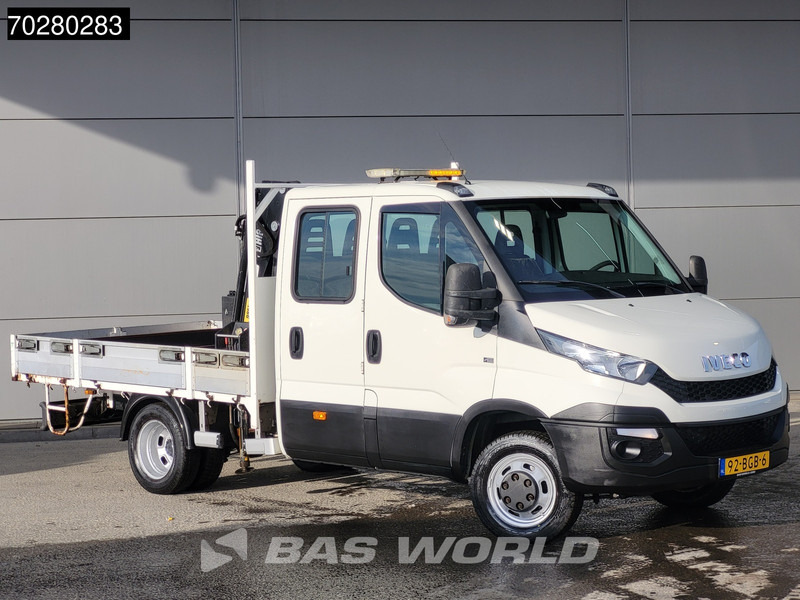 Iveco Daily 50C17 3,0L Automaat HIAB 017T-2 DC Open laadbak Dubbellucht Airco Euro6 Pickup Crane Kraanwagen Pritsche Airco Dubbel cabine - شاحنة مفتوحة: صورة 3 Iveco Daily 50C17 3,0L Automaat HIAB 017T-2 DC Open laadbak Dubbellucht Airco Euro6 Pickup Crane Kraanwagen Pritsche Airco Dubbel cabine - شاحنة مفتوحة: صورة 3