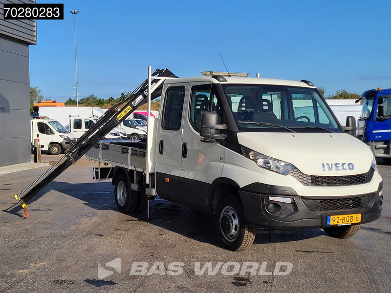Iveco Daily 50C17 3,0L Automaat HIAB 017T-2 DC Open laadbak Kraan Dubbellucht Airco Euro6 Pickup Crane Kraanwagen Pritsche Airco Dubbel cabi - شاحنة مفتوحة: صورة 3 Iveco Daily 50C17 3,0L Automaat HIAB 017T-2 DC Open laadbak Kraan Dubbellucht Airco Euro6 Pickup Crane Kraanwagen Pritsche Airco Dubbel cabi - شاحنة مفتوحة: صورة 3