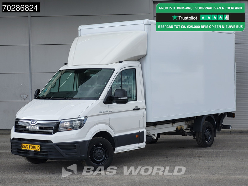 MAN TGE 3.140 Automaat Bakwagen Laadklep Airco Cruise Camera Euro6 Meubelbak Koffer 20m3 Airco Cruise control - شاحنة مغلقة الصندوق: صورة 1 MAN TGE 3.140 Automaat Bakwagen Laadklep Airco Cruise Camera Euro6 Meubelbak Koffer 20m3 Airco Cruise control - شاحنة مغلقة الصندوق: صورة 1