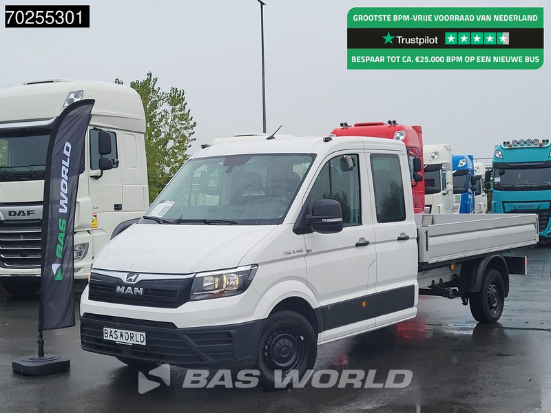 MAN TGE 3.140 Automatik Pritsche AHK Doppel Kabine Klima Tempomat Pickup Airco Trekhaak Cruise control - شاحنة مفتوحة: صورة 1 MAN TGE 3.140 Automatik Pritsche AHK Doppel Kabine Klima Tempomat Pickup Airco Trekhaak Cruise control - شاحنة مفتوحة: صورة 1