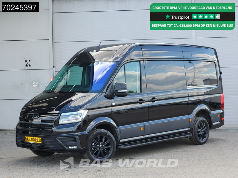 جديدة فان MAN TGE 3.180 Automaat Black Edition Dubbele Schuifdeur L3H3 Camera CarPlay LED Velgen L2H2 11m3 Airco Cruise control: صورة 1