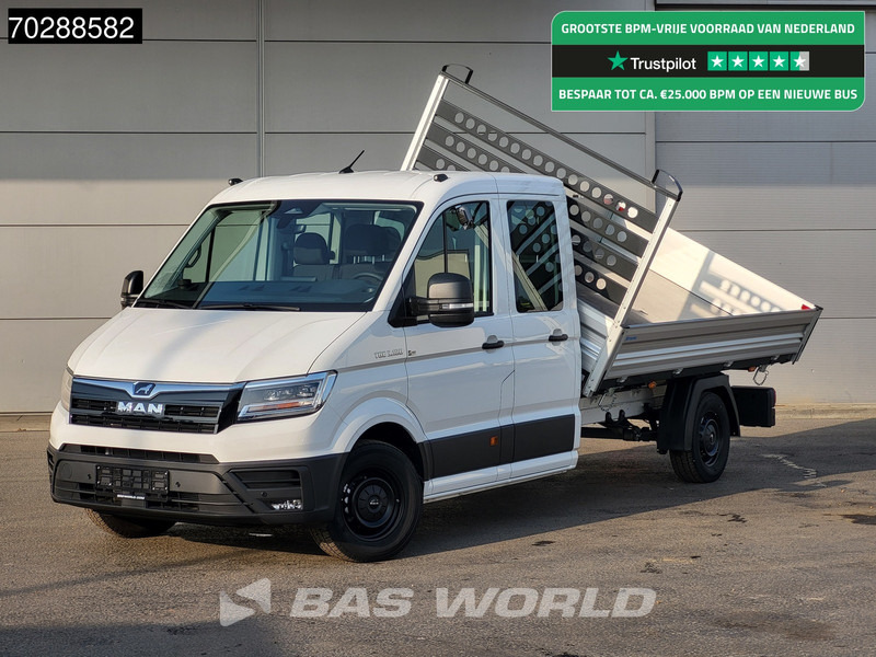 MAN TGE 3.180 Driezijdige Kipper Automaat Dubbel Cabine 2025 Facelift 180PK Trekhaak LED Navi ACC Airco Cruise Euro6 Kipper Tippe Benne Kieper - قلاب صغير: صورة 1 MAN TGE 3.180 Driezijdige Kipper Automaat Dubbel Cabine 2025 Facelift 180PK Trekhaak LED Navi ACC Airco Cruise Euro6 Kipper Tippe Benne Kieper - قلاب صغير: صورة 1