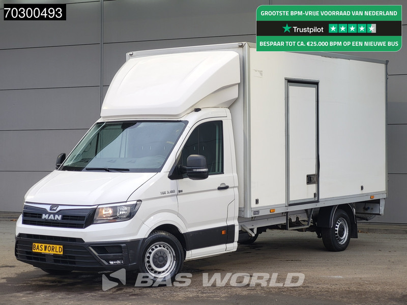 MAN TGE 3.180 Zijdeur Achterdeuren 180PK Bakwagen Airco Cruise Standkachel Euro6 Meubelbak Koffer Airco Cruise control - شاحنة مغلقة الصندوق: صورة 1 MAN TGE 3.180 Zijdeur Achterdeuren 180PK Bakwagen Airco Cruise Standkachel Euro6 Meubelbak Koffer Airco Cruise control - شاحنة مغلقة الصندوق: صورة 1