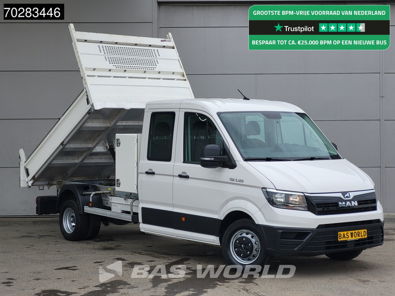 MAN TGE 5.120 Open Laadbak met Kist Dubbel Cabine Dubbellucht 3,5t Trekhaak Navi Airco Cruise Euro6 Pritsche Open Box Pickup Airco Dubbel cabi - شاحنة مفتوحة: صورة 1 MAN TGE 5.120 Open Laadbak met Kist Dubbel Cabine Dubbellucht 3,5t Trekhaak Navi Airco Cruise Euro6 Pritsche Open Box Pickup Airco Dubbel cabi - شاحنة مفتوحة: صورة 1