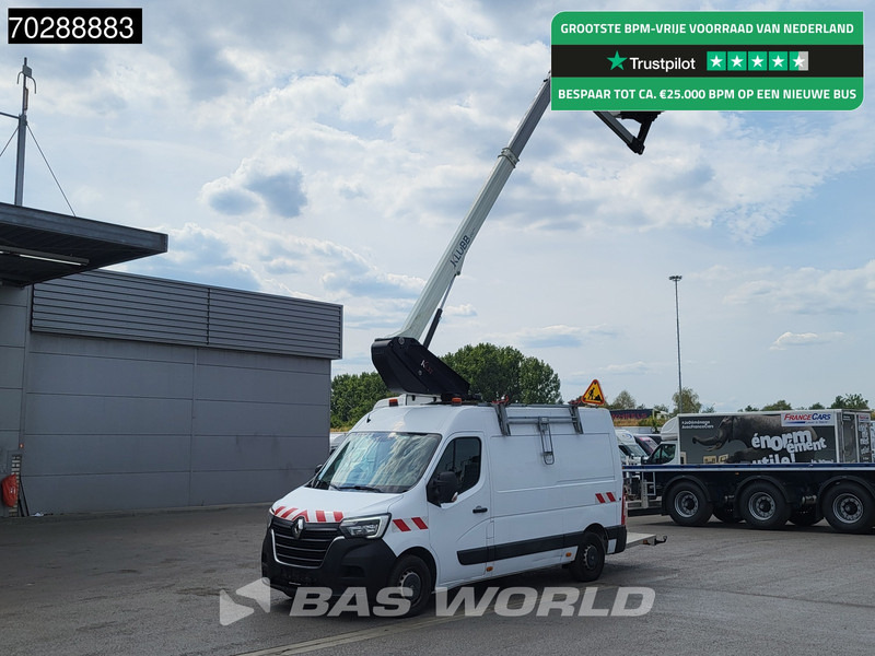 Renault Master 145PK Hoogwerker 11m Werkhoogte Trekhaak LED Euro6 Nacelle Arbeitsbühne 1Personen Trekhaak - شاحنة التوصيل: صورة 1 Renault Master 145PK Hoogwerker 11m Werkhoogte Trekhaak LED Euro6 Nacelle Arbeitsbühne 1Personen Trekhaak - شاحنة التوصيل: صورة 1