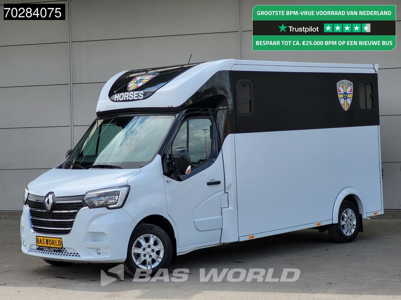 Renault Master 165PK Paardenwagen Hengstenuitvoering Navi LED Trekhaak Airco Cruise Camera Euro6 Horsetruck 15m3 Airco Trekhaak Cruise control - شاحنة التوصيل: صورة 1 Renault Master 165PK Paardenwagen Hengstenuitvoering Navi LED Trekhaak Airco Cruise Camera Euro6 Horsetruck 15m3 Airco Trekhaak Cruise control - شاحنة التوصيل: صورة 1