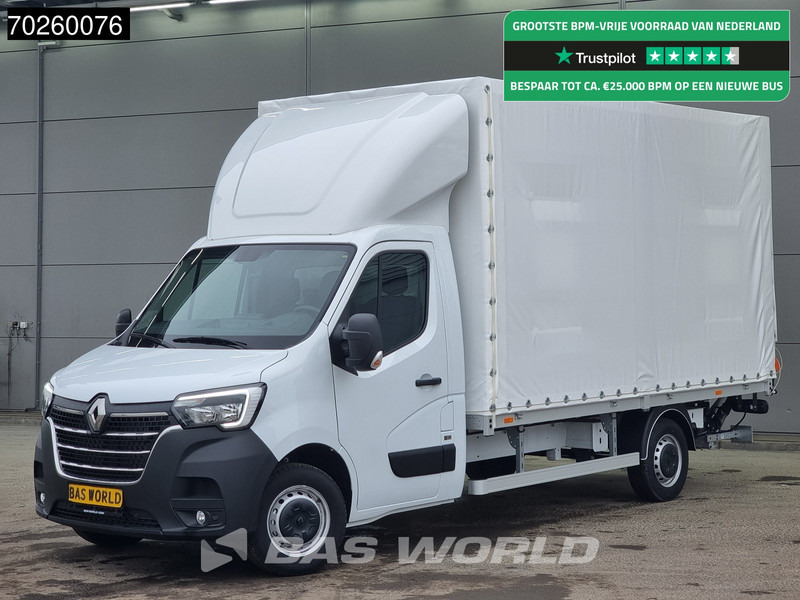 Renault Master 165PK Schuifzeilen met Laadklep Bakwagen Airco Cruise Schuifzeil Zeilen Koffer Meubelbak 21m3 Airco Cruise control - شاحنة ستارة جانبية: صورة 1 Renault Master 165PK Schuifzeilen met Laadklep Bakwagen Airco Cruise Schuifzeil Zeilen Koffer Meubelbak 21m3 Airco Cruise control - شاحنة ستارة جانبية: صورة 1