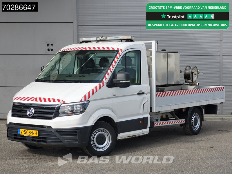 Volkswagen Crafter 177pk Automaat Open Laadbak Reinigingswagen Trekhaak Airco Cruise Euro6 Pritsche Pickup Open Box Hogedrukspuit Waterpomp Airco T - شاحنة مفتوحة: صورة 1 Volkswagen Crafter 177pk Automaat Open Laadbak Reinigingswagen Trekhaak Airco Cruise Euro6 Pritsche Pickup Open Box Hogedrukspuit Waterpomp Airco T - شاحنة مفتوحة: صورة 1