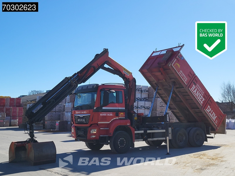 MAN TGS 33.440 6X4 Palfinger PK23001-EH Kran Crane Big-Axle 13m3 tipper Euro 6 - شاحنة قلاب, شاحنة كرين: صورة 1 MAN TGS 33.440 6X4 Palfinger PK23001-EH Kran Crane Big-Axle 13m3 tipper Euro 6 - شاحنة قلاب, شاحنة كرين: صورة 1