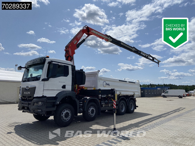 MAN TGS 35.440 8X4 NEW! Fassi F275.026 Kran Crane 13m3 3-Sided Tipper Big-Axle Euro 6 - شاحنة قلاب, شاحنة كرين: صورة 1 MAN TGS 35.440 8X4 NEW! Fassi F275.026 Kran Crane 13m3 3-Sided Tipper Big-Axle Euro 6 - شاحنة قلاب, شاحنة كرين: صورة 1