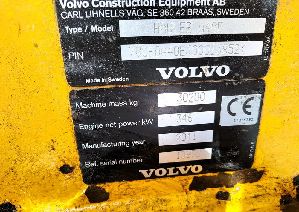 Volvo A40E - شاحنة التعدين: صورة 5 Volvo A40E - شاحنة التعدين: صورة 5