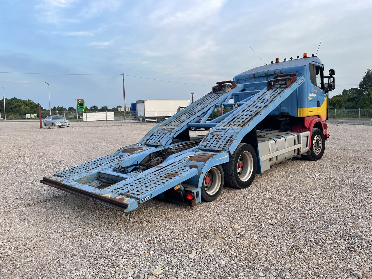 شاحنة نقل سيارات شاحنة لنقل المعدات الثقيلة SCANIA 164 480 V8 GS MEPPEL: صورة 8