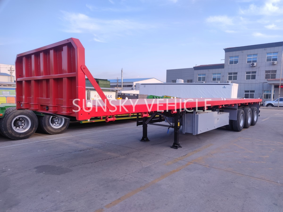 SUNSKY Flatbed Trailer with henred type axles and suspension - نصف مقطورة مسطحة: صورة 1 SUNSKY Flatbed Trailer with henred type axles and suspension - نصف مقطورة مسطحة: صورة 1