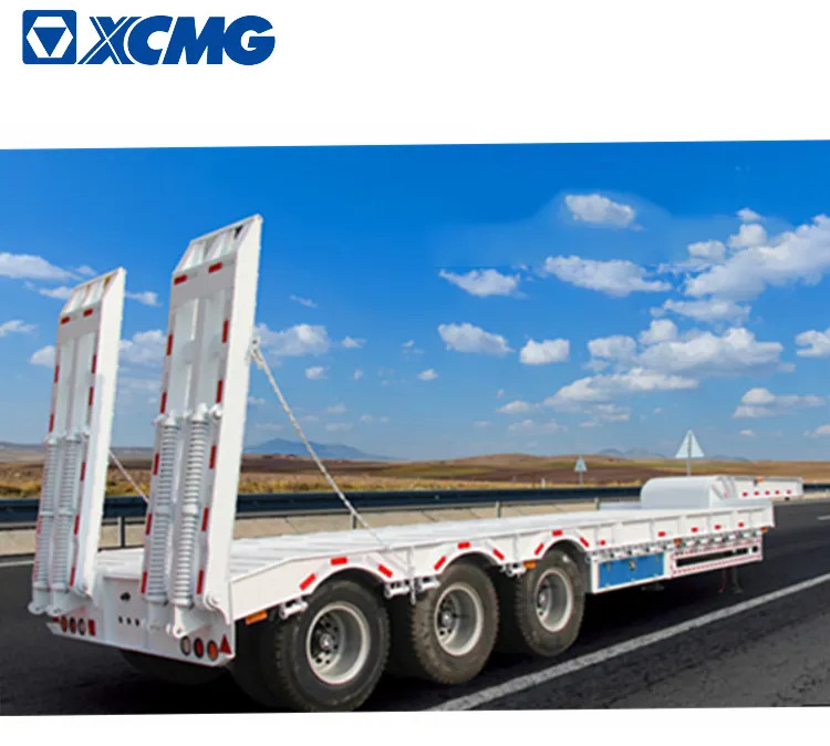 XCMG Official 3 Axle 18 Meter Long Truck Trailers 40Ft Low Bed Container Semi Trailer - عربة منخفضة مسطحة نصف مقطورة: صورة 1 XCMG Official 3 Axle 18 Meter Long Truck Trailers 40Ft Low Bed Container Semi Trailer - عربة منخفضة مسطحة نصف مقطورة: صورة 1