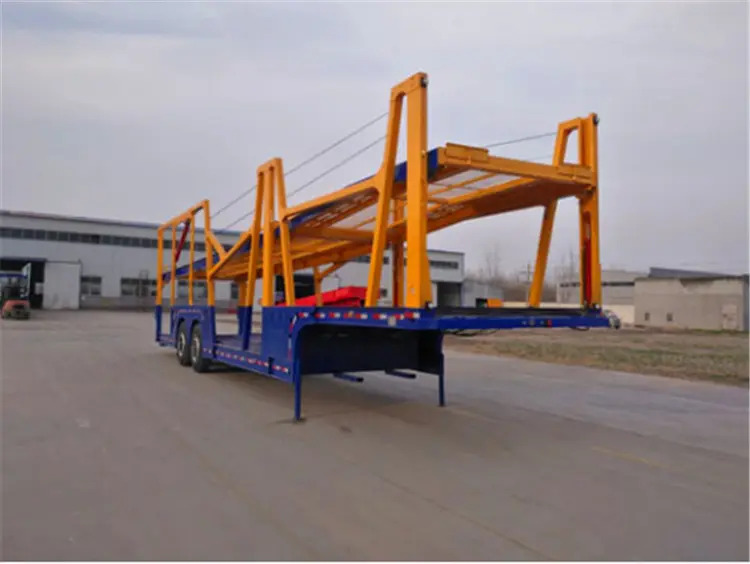 نصف مقطورة نقل السيارات XCMG official multi-axle hydraulic truck trailer flatbed car transporter trailer for sale: صورة 7