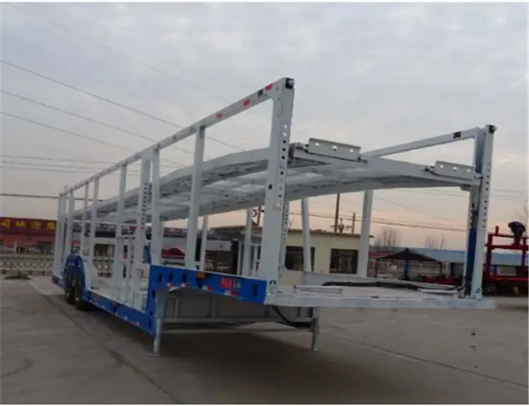 نصف مقطورة نقل السيارات XCMG official multi-axle hydraulic truck trailer flatbed car transporter trailer for sale: صورة 6